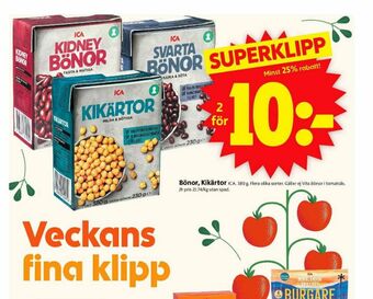 ICA Supermarket ICA Bönor erbjuda