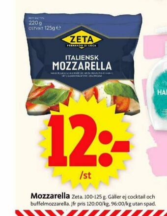 ICA Supermarket Zeta Mozzarella erbjuda