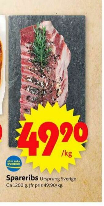 ICA Supermarket Spareribs erbjuda