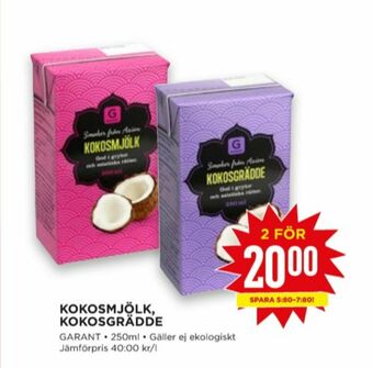 Willys Garant Kokosmjölk erbjuda