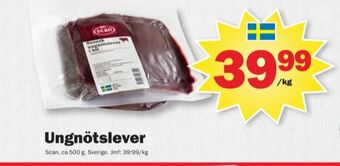 Pekås Scan ungnötslever erbjuda