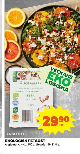Coop Daglivs Ekologisk fetaost erbjuda