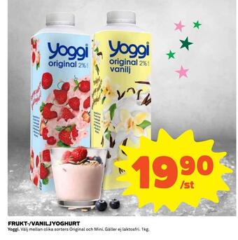 Coop Daglivs Frukt-/vaniljyoghurt erbjuda
