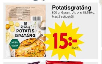 Matöppet Potatisgratäng erbjuda