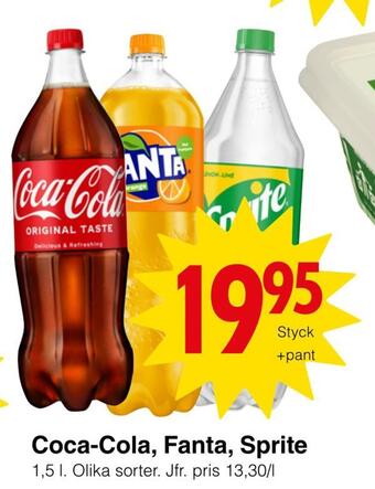 Matöppet Coca-cola, fanta, sprite erbjuda