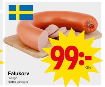 Matöppet Falukorv erbjuda