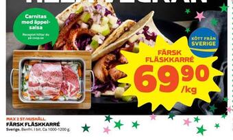 Coop Extra Färsk fläskkarré erbjuda