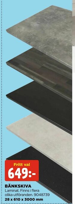 Jem&Fix Bänkskiva erbjuda