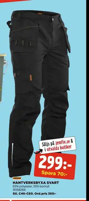 Jem&Fix Hantverksbyxa svart erbjuda
