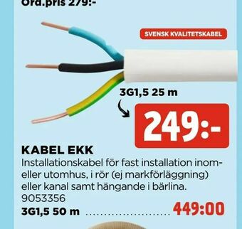 Jem&Fix Kabel ekk erbjuda