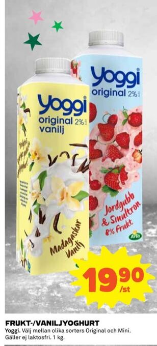 Coop Yoggi yoghurt erbjuda