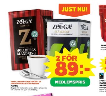Stora Coop Mollbergs blanding kaffe malet erbjuda