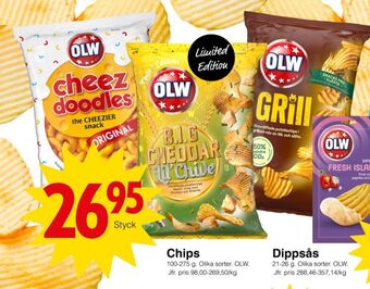 Matöppet Olw chips erbjuda