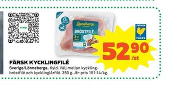 Stora Coop Färsk kycklingfilé erbjuda