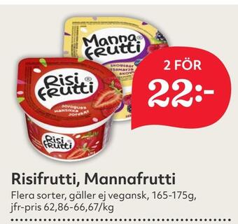 Hemköp Risifrutti, mannafrutti erbjuda