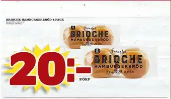 Brioche hamburgerbröd 4-pack