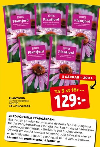 Jem&Fix Rölunda plantjord erbjuda