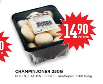 Willys Hemma Champinjoner 250g erbjuda