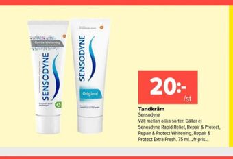 Coop Extra Sensodyne tandkräm erbjuda