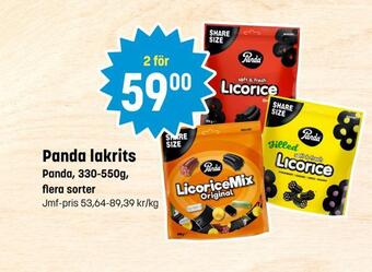 Eurocash Panda lakrits erbjuda
