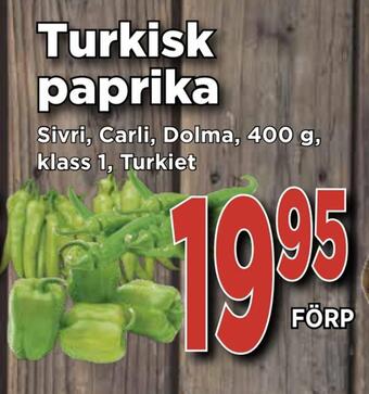 Supergrossen Turkisk paprika erbjuda