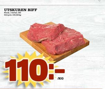 Din Mat Utskuren biff erbjuda