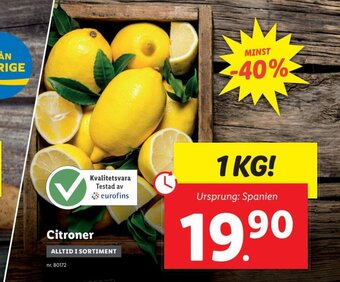Lidl Citroner erbjuda