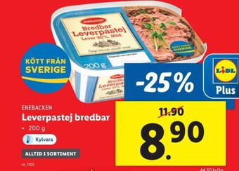 Lidl Leverpastej Bredbar erbjuda