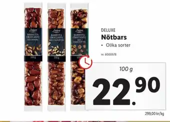 Lidl Deluxe Nötbars erbjuda