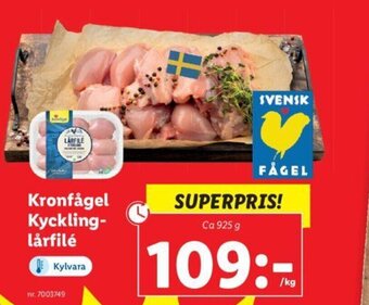 Lidl Kronfågel Kycklinglarfilé erbjuda