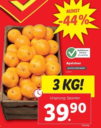 Lidl Apelsiner erbjuda