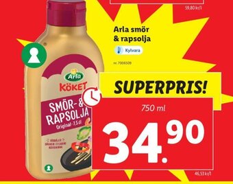Lidl Arla Smör & Rapsolja erbjuda
