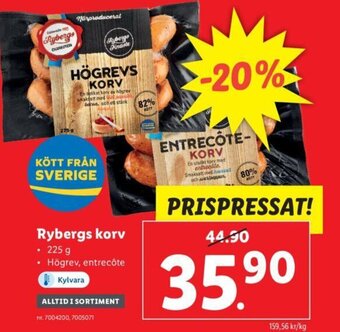 Lidl Rybergs Korv erbjuda