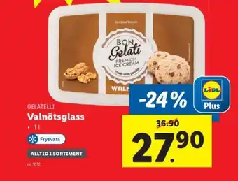 Lidl Gelatelli Valnötsglass erbjuda