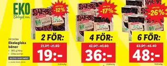 Lidl Ekologiska Bönor erbjuda