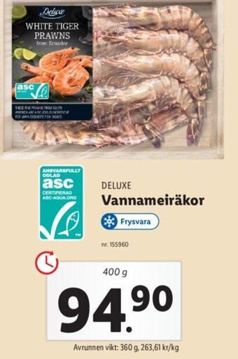 Lidl Vannameiräkor erbjuda