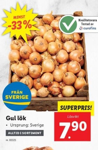 Lidl Gul Lök erbjuda
