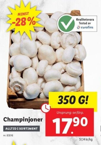 Lidl Champinjoner erbjuda