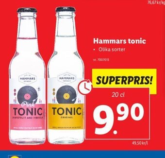 Lidl Hammars Tonic erbjuda