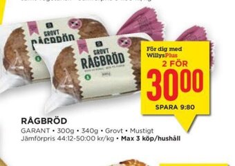 Willys Rågbröd erbjuda