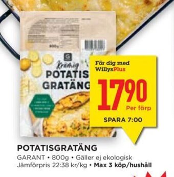 Willys Potatisgratäng erbjuda