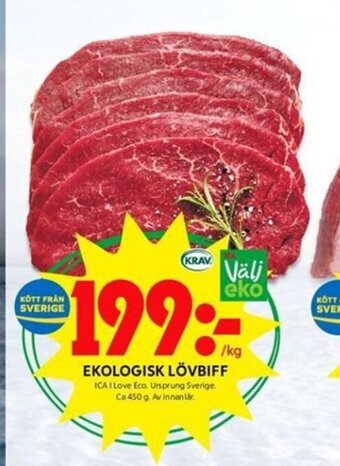 ICA Kvantum Ekologisk Lövbiff erbjuda