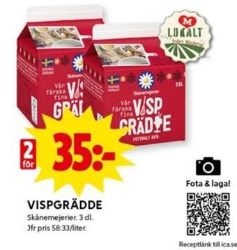 ICA Kvantum Vispgrädde erbjuda