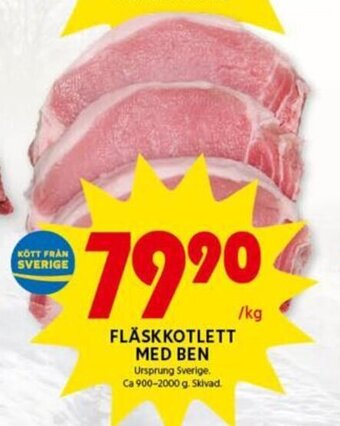 ICA Kvantum Fläskkotlett Med Ben erbjuda