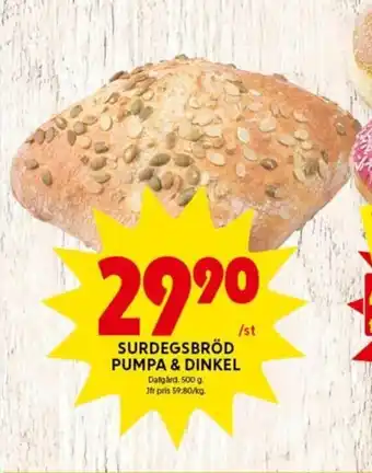 ICA Kvantum Surdegsbröd Pumpa & Dinkel erbjuda