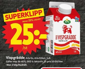 ICA Supermarket Vispgrädde erbjuda
