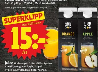 ICA Supermarket Juice erbjuda