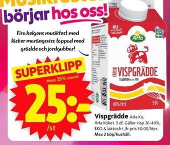 ICA Supermarket Vispgrädde erbjuda