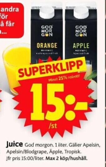 ICA Supermarket Juice erbjuda