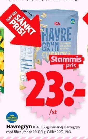ICA Supermarket Havregryn erbjuda